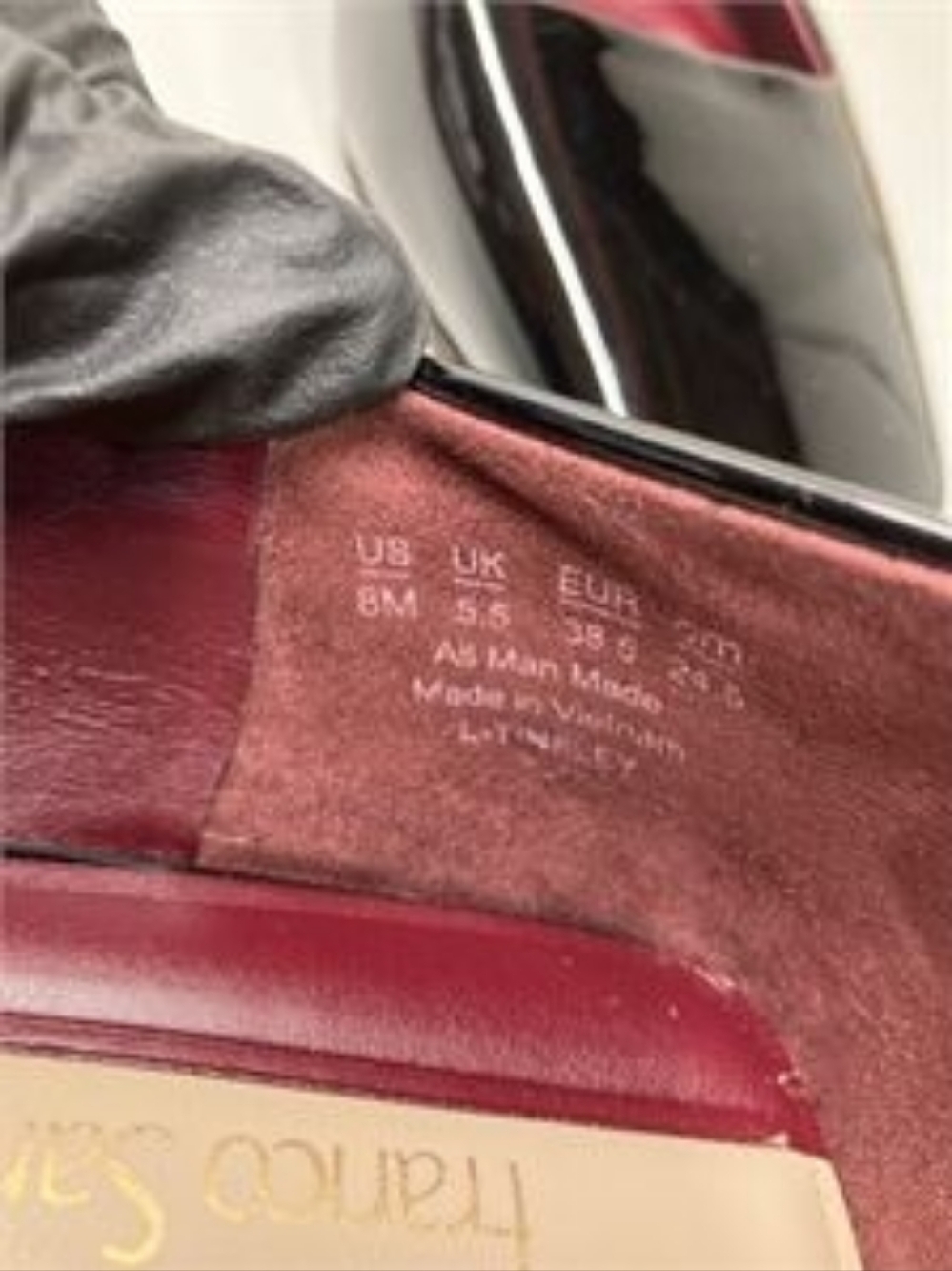 Franco Sarto Black Vegan Patent Leather Mary Jane's Flats Size 8 $125 Retail - Picture 5 of 6